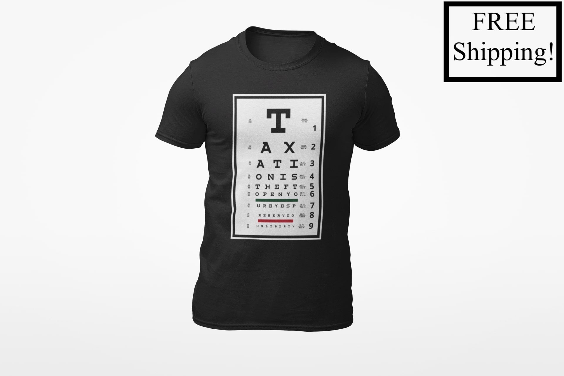 Eye chart hotsell t shirt