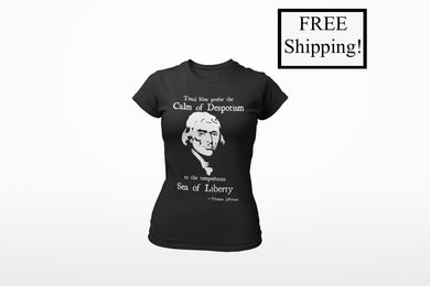 Thomas Jefferson Sea of Liberty Women's Triblend Shirt
